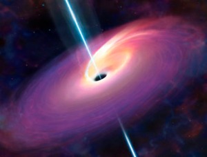 czarna dziura z jetem